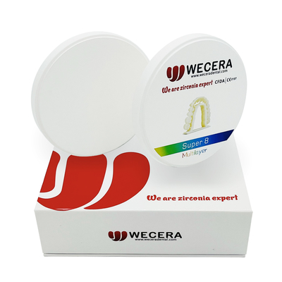High Hardness 1200 HV Multilayer Zirconia Block with 1500 Degree Sintering Program and Bending Strength of 900Mpa