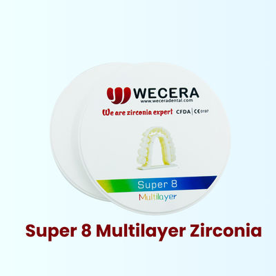 Compatible Machines Roland VHF imes icore Multilayer Zirconia Disc Zirconia Smooth Surface Dental Milling Disc for Results