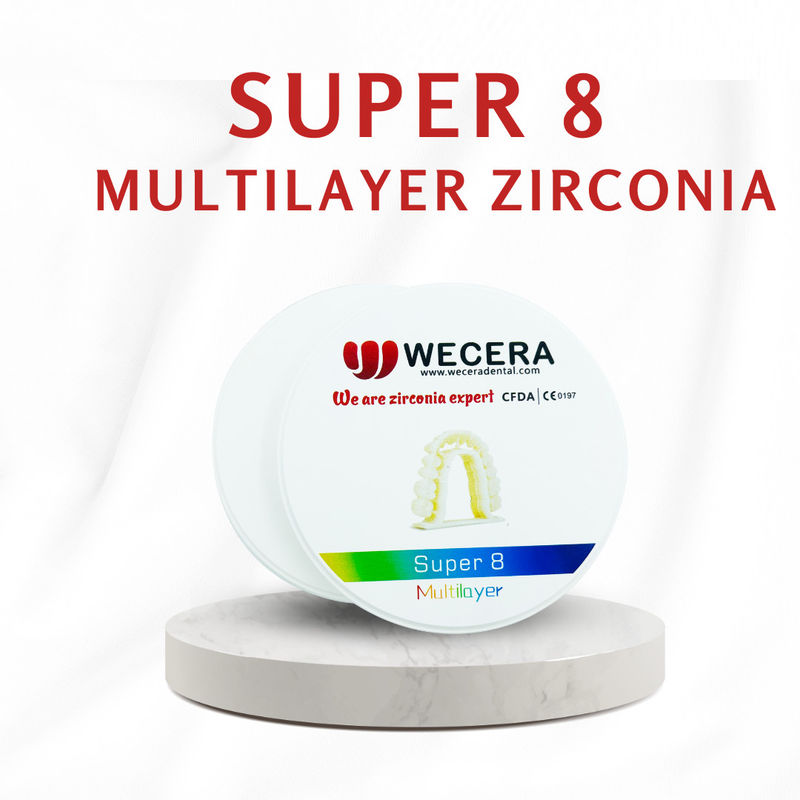 Smooth Surface Dental Zirconia Blocks 8 Multilayer Zirconia Block Suitable for Accurate Dental Prosthetics and Long Lasting